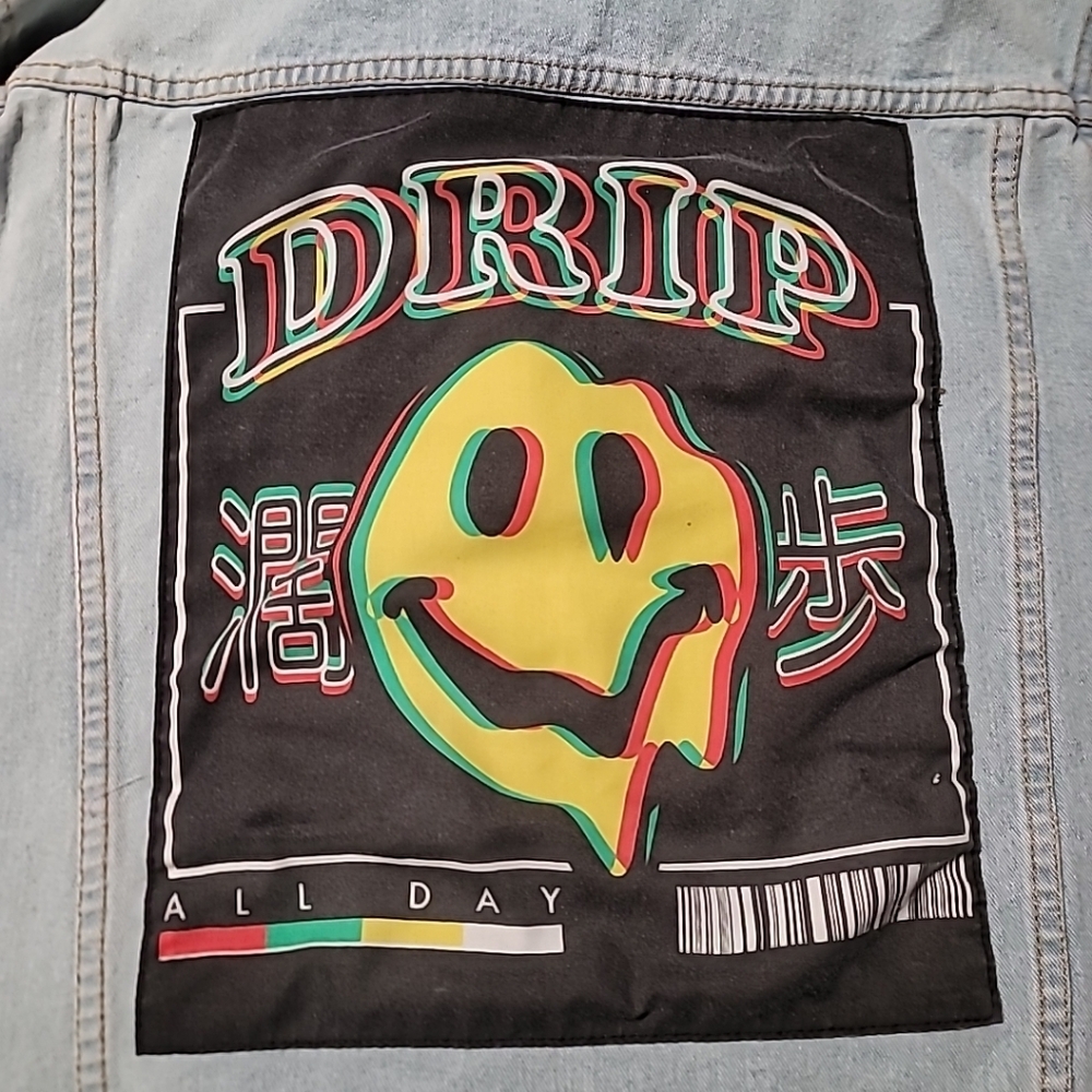 Rue 21 Drip All Day Hooded Denim Jacket